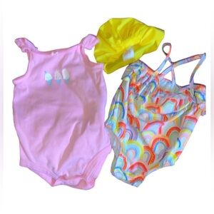 Cat & Jack WonderNation bathing suit/summer onie size 12M